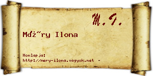 Méry Ilona névjegykártya